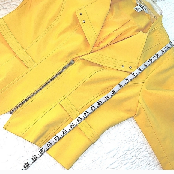 EUC WHBM Yellow Zip Jacket/Blazer -size 10 - Picture 7 of 8